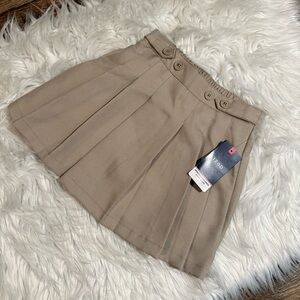 IZOD Girls Khaki School Uniform Skort Size 6X NEW